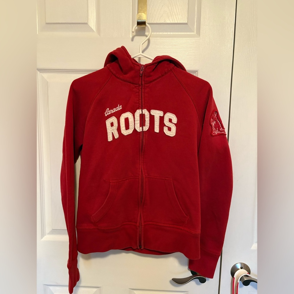 Vintage Roots Kids Canada Red Zip-Up Hoodie